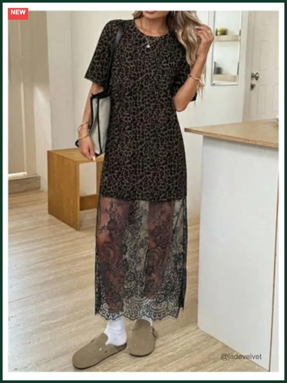 Women's Lace Maxi Dress Boho Short Sleeve Shift Dress with Floral Overlay,